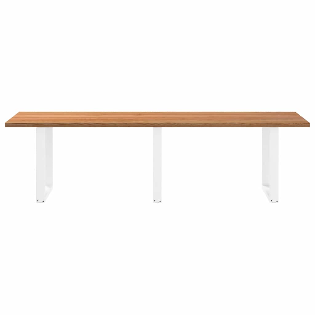 Eettafel rechthoekig 280x100x74 cm massief eikenhout lichtbruin