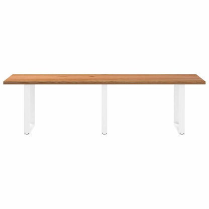 Eettafel rechthoekig 280x100x74 cm massief eikenhout lichtbruin