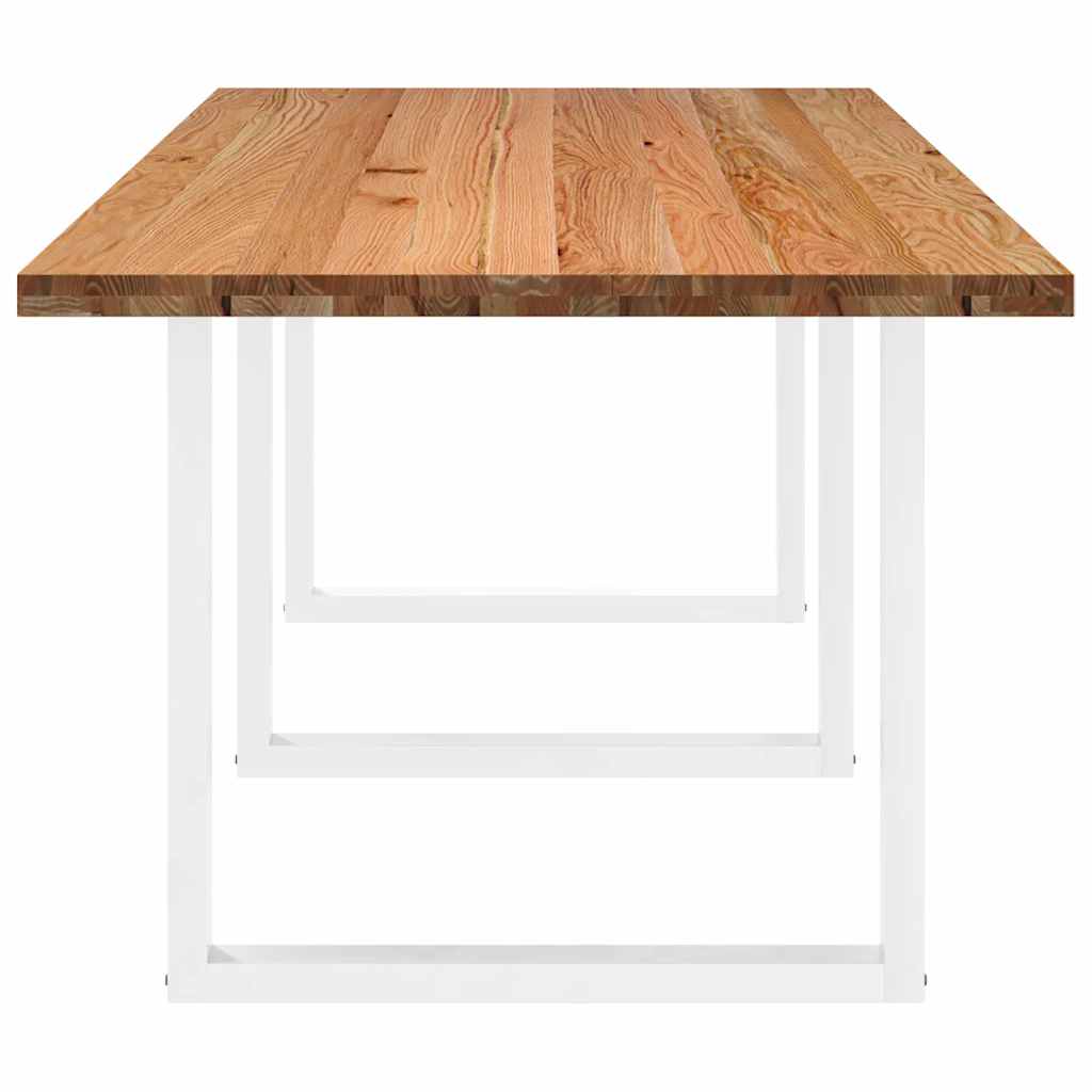 Eettafel rechthoekig 280x100x74 cm massief eikenhout lichtbruin