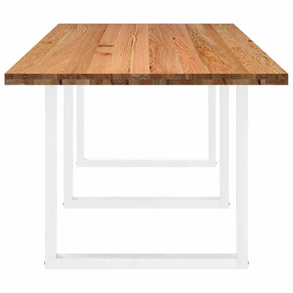 Eettafel rechthoekig 280x100x74 cm massief eikenhout lichtbruin