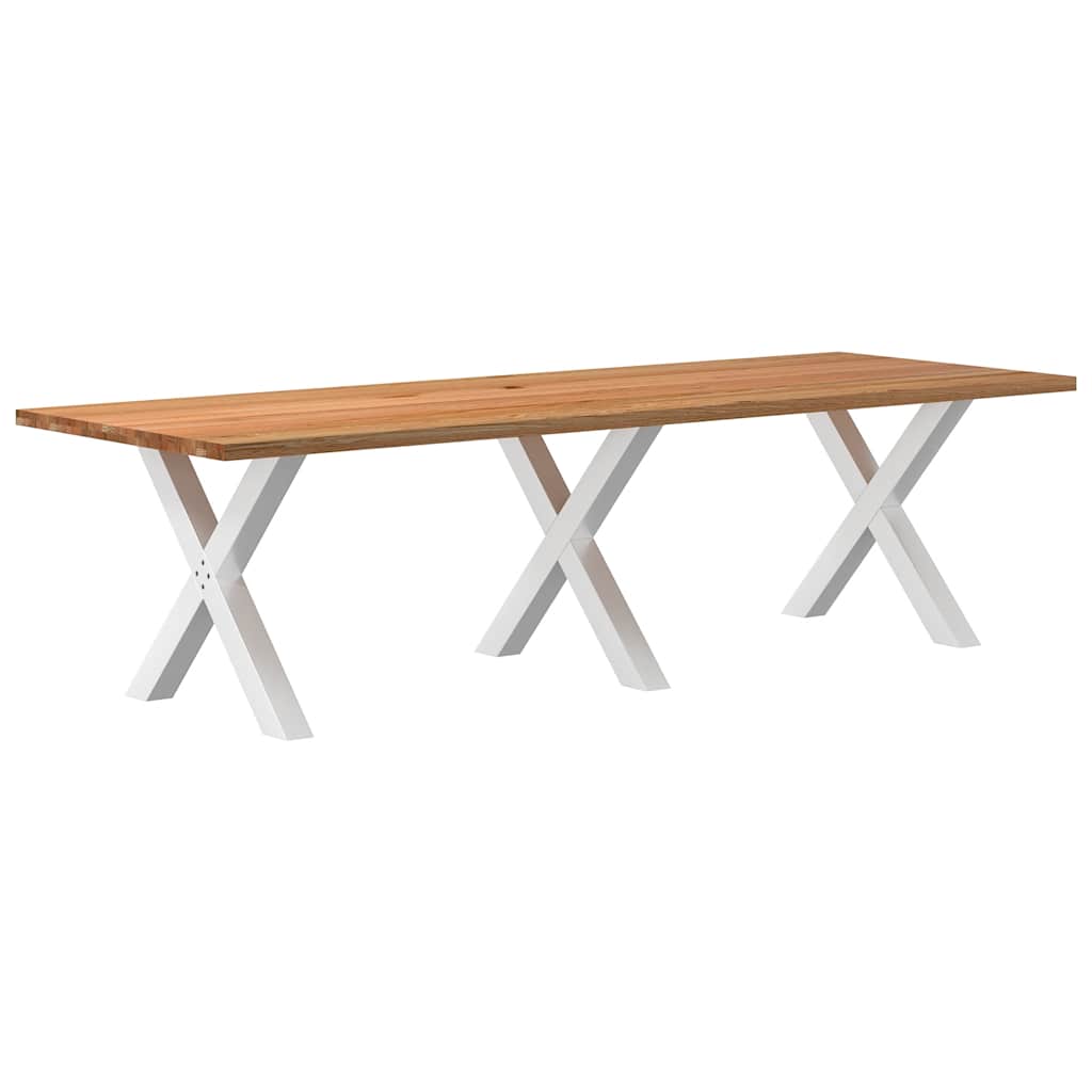 Eettafel rechthoekig 280x100x74 cm massief eikenhout lichtbruin