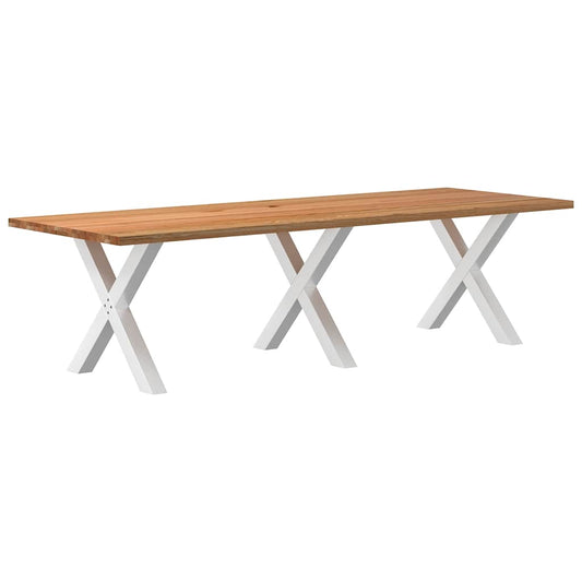 Eettafel rechthoekig 280x100x74 cm massief eikenhout lichtbruin