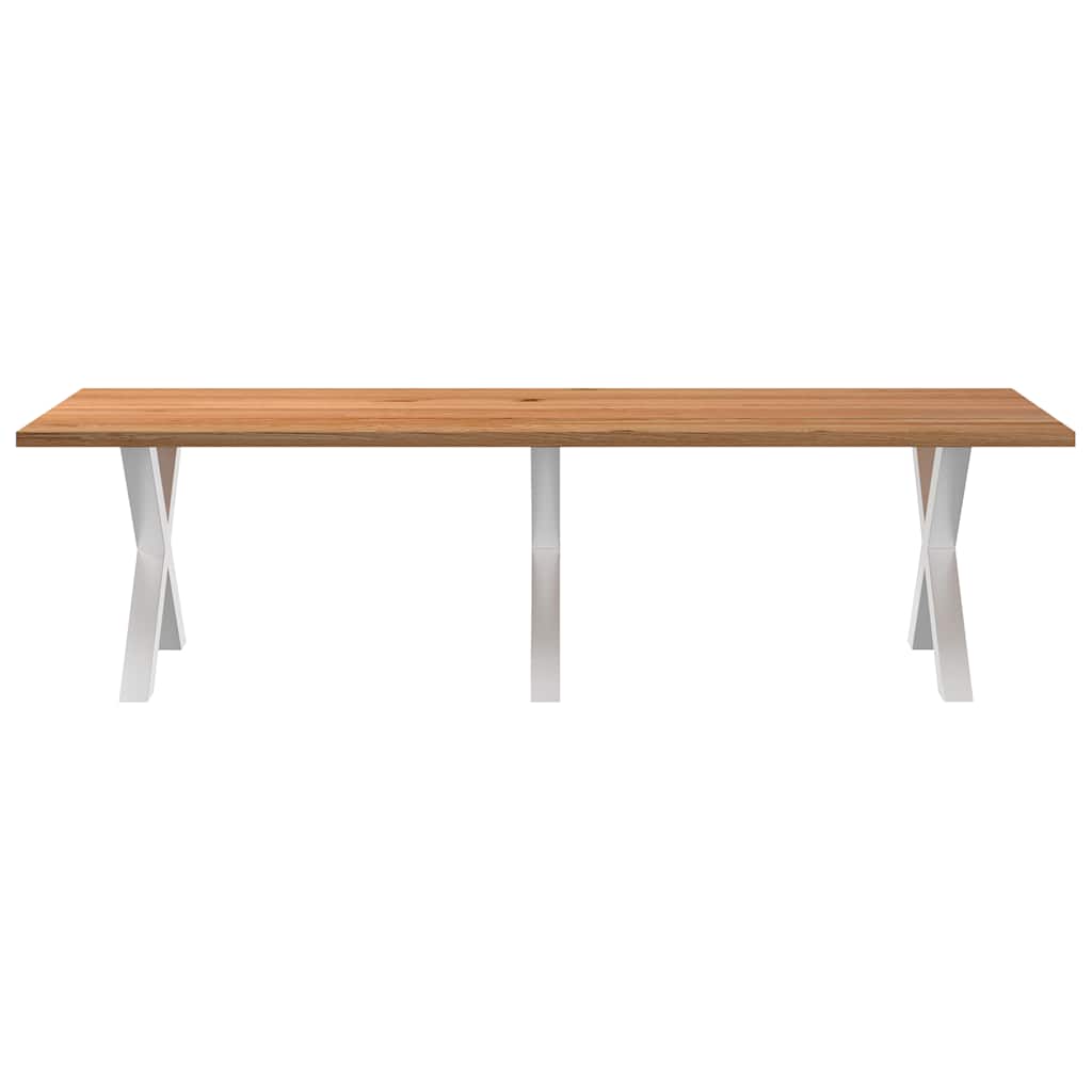 Eettafel rechthoekig 280x100x74 cm massief eikenhout lichtbruin