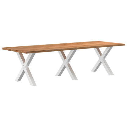 Eettafel rechthoekig 280x100x74 cm massief eikenhout lichtbruin