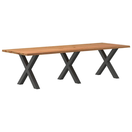 Eettafel rechthoekig 280x100x74 cm massief eikenhout lichtbruin