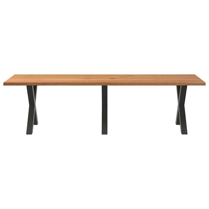 Eettafel rechthoekig 280x100x74 cm massief eikenhout lichtbruin