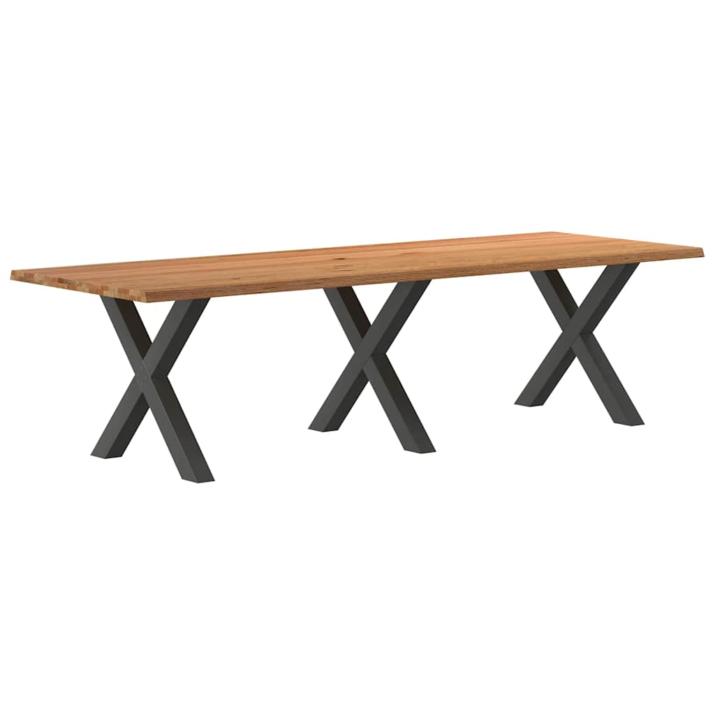 Eettafel rechthoekig 280x100x74 cm massief eikenhout lichtbruin
