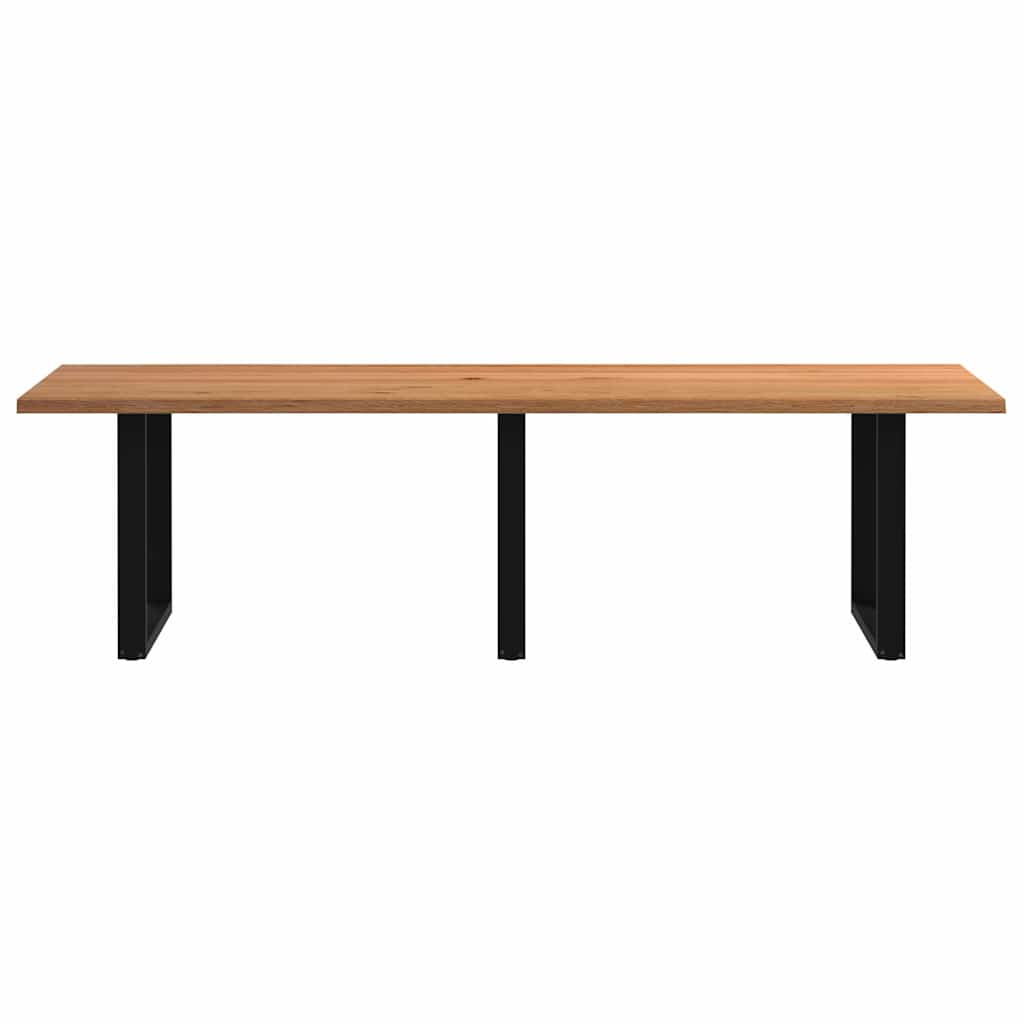 Eettafel rechthoekig 280x100x74 cm massief eikenhout lichtbruin