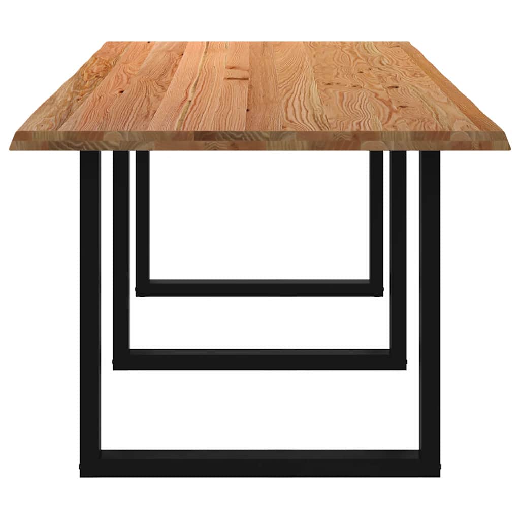 Eettafel rechthoekig 280x100x74 cm massief eikenhout lichtbruin