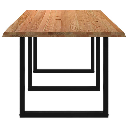 Eettafel rechthoekig 280x100x74 cm massief eikenhout lichtbruin