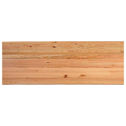Eettafel met natuurlijke rand 280x100x74 cm massief eikenhout