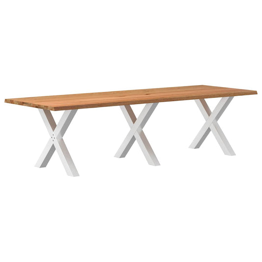 Eettafel rechthoekig 280x100x74 cm massief eikenhout lichtbruin