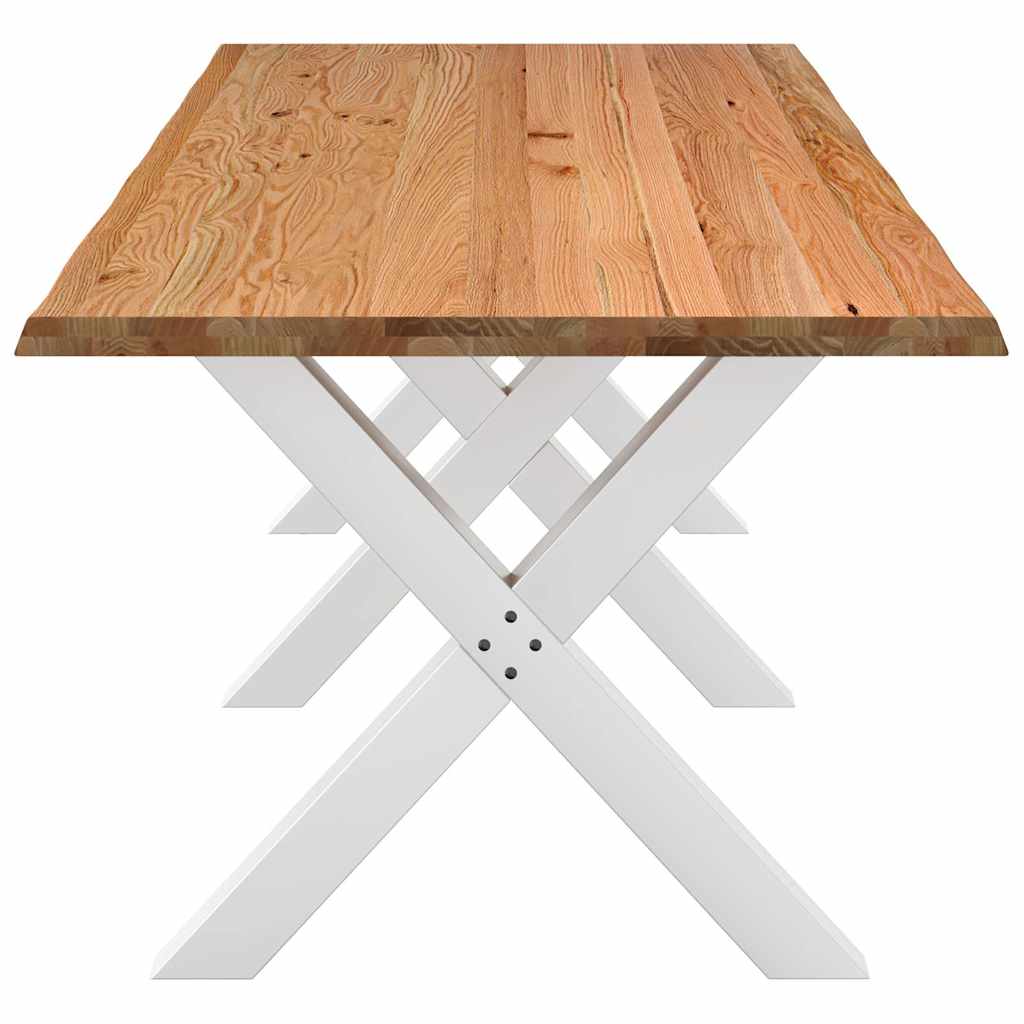 Eettafel rechthoekig 280x100x74 cm massief eikenhout lichtbruin
