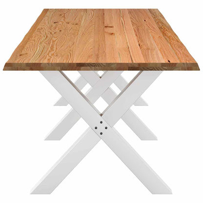 Eettafel rechthoekig 280x100x74 cm massief eikenhout lichtbruin