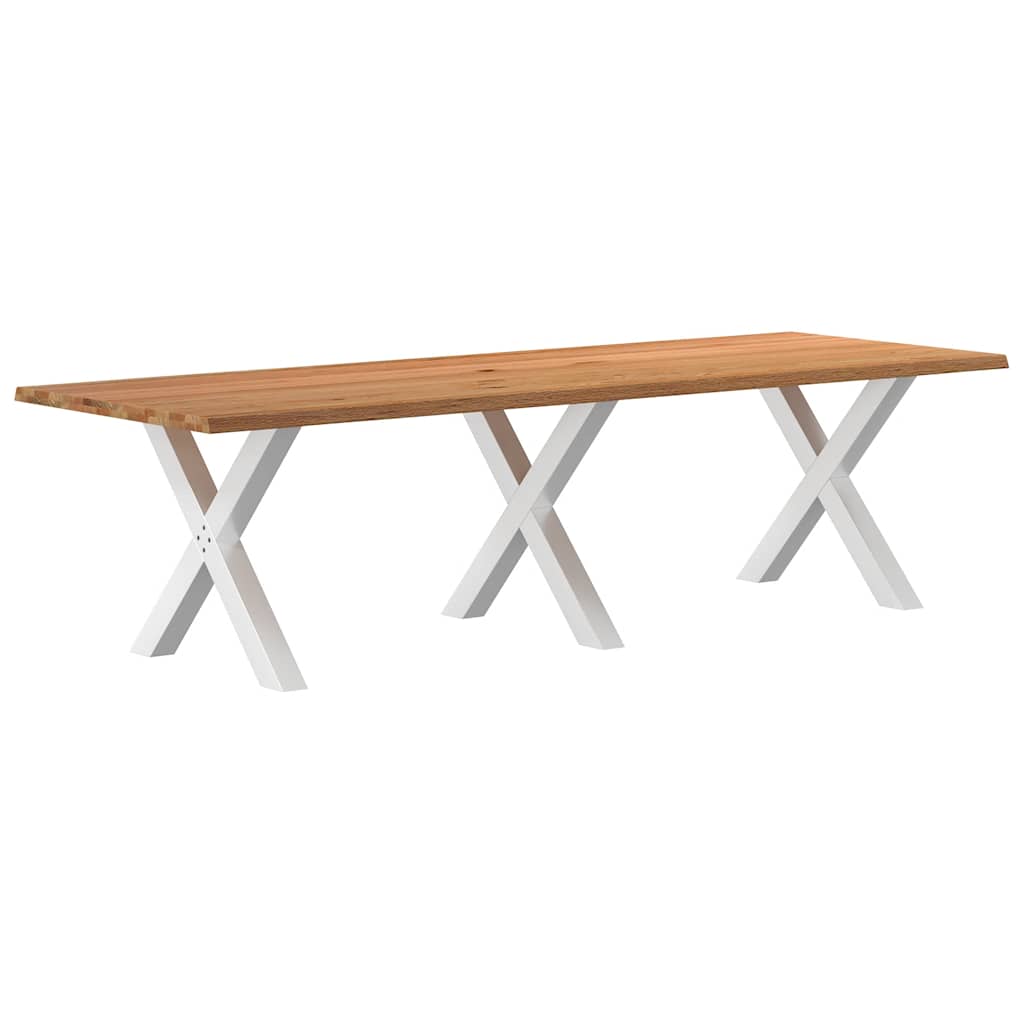 Eettafel rechthoekig 280x100x74 cm massief eikenhout lichtbruin