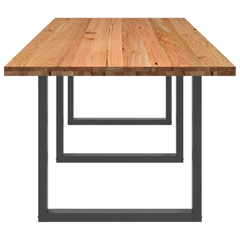 Eettafel rechthoekig 320x100x74 cm massief eikenhout lichtbruin