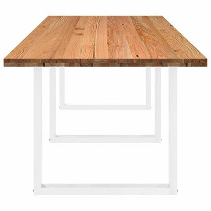 Eettafel rechthoekig 320x100x74 cm massief eikenhout lichtbruin