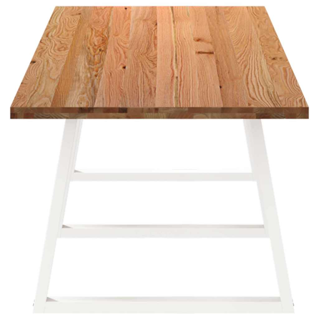Eettafel rechthoekig 320x100x74 cm massief eikenhout lichtbruin