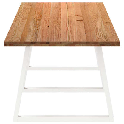 Eettafel rechthoekig 320x100x74 cm massief eikenhout lichtbruin