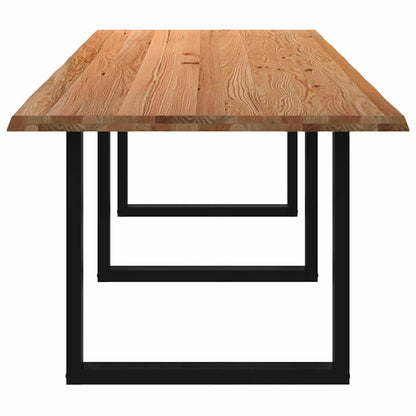 Eettafel rechthoekig 320x100x74 cm massief eikenhout lichtbruin