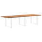 Eettafel rechthoekig 320x100x74 cm massief eikenhout lichtbruin