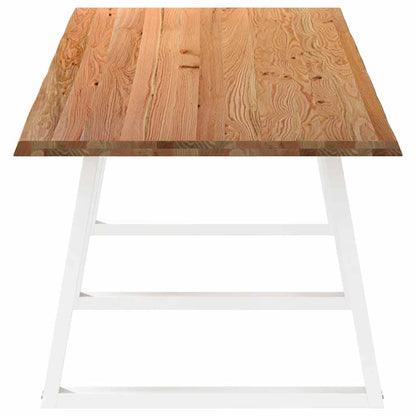 Eettafel met natuurlijke rand 320x100x74 cm massief eikenhout