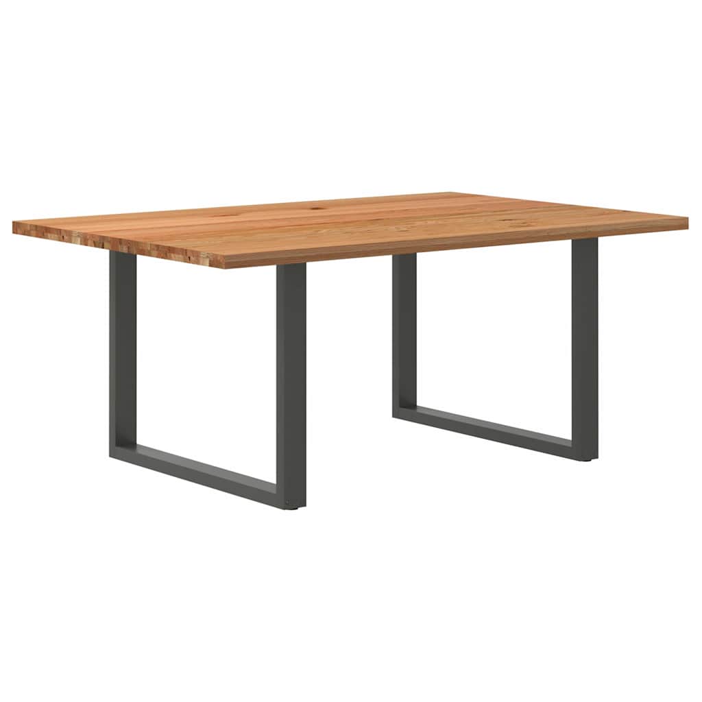 Eettafel rechthoekig 180x120x74 cm massief eikenhout lichtbruin