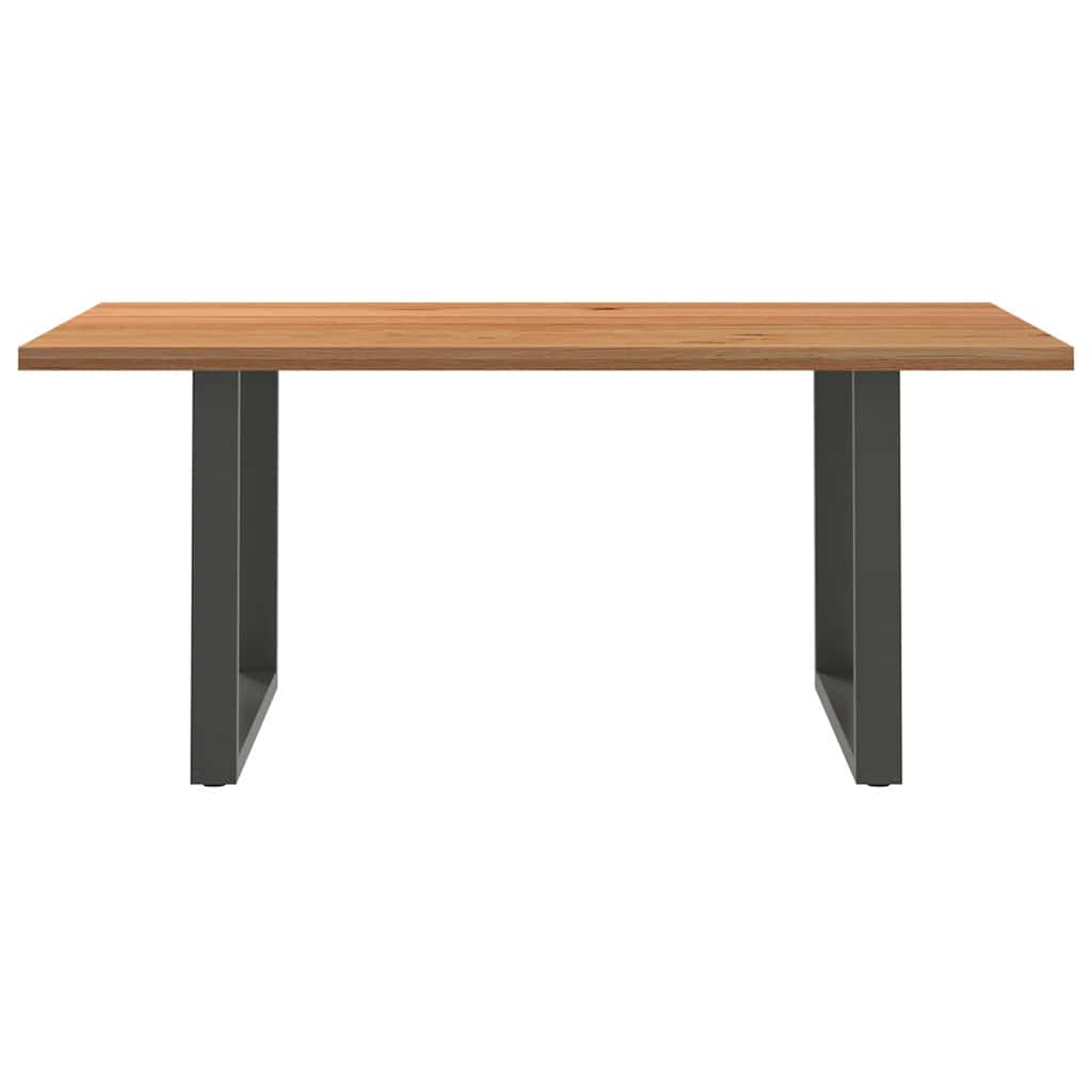 Eettafel rechthoekig 180x120x74 cm massief eikenhout lichtbruin