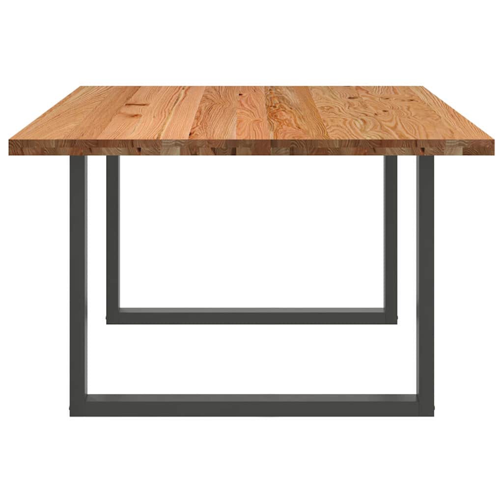 Eettafel rechthoekig 180x120x74 cm massief eikenhout lichtbruin