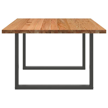 Eettafel rechthoekig 180x120x74 cm massief eikenhout lichtbruin