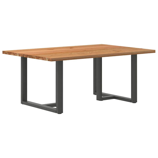 Eettafel rechthoekig 180x120x74 cm massief eikenhout lichtbruin