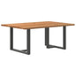 Eettafel rechthoekig 180x120x74 cm massief eikenhout lichtbruin