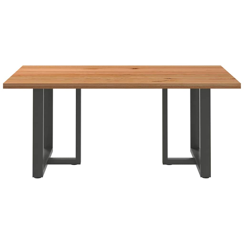 Eettafel rechthoekig 180x120x74 cm massief eikenhout lichtbruin