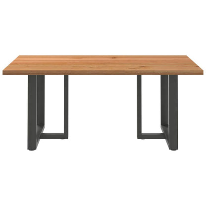Eettafel rechthoekig 180x120x74 cm massief eikenhout lichtbruin