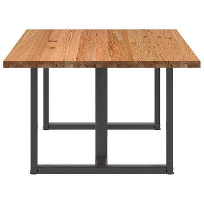 Eettafel rechthoekig 180x120x74 cm massief eikenhout lichtbruin