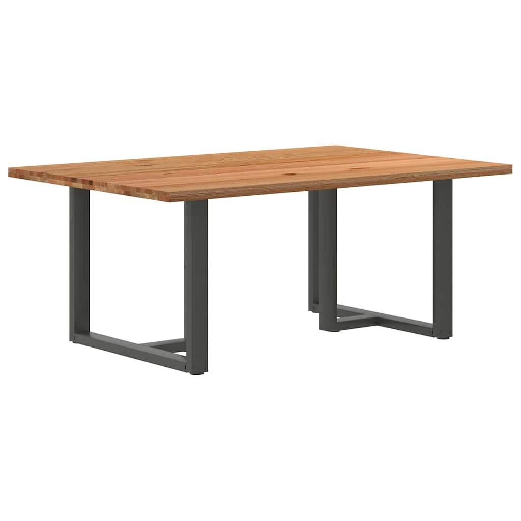 Eettafel rechthoekig 180x120x74 cm massief eikenhout lichtbruin
