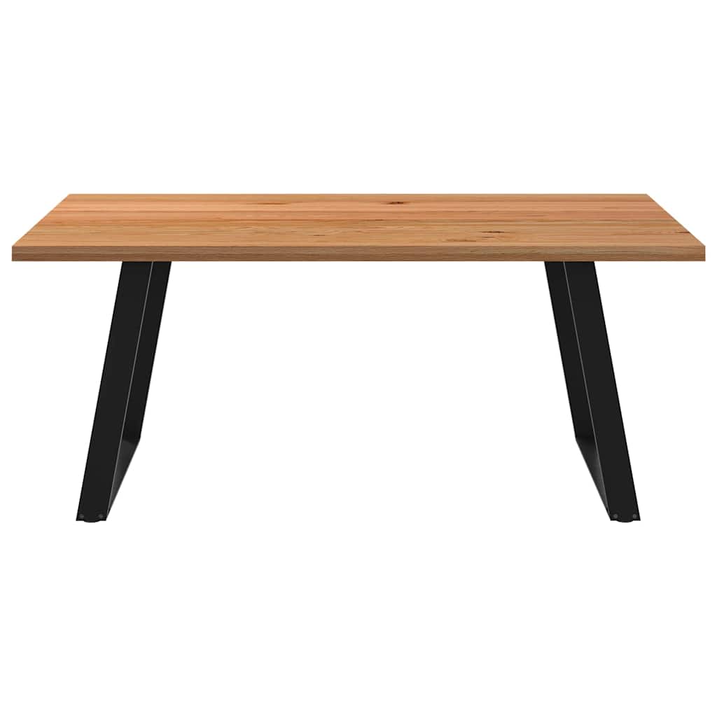 Eettafel rechthoekig 180x120x74 cm massief eikenhout lichtbruin