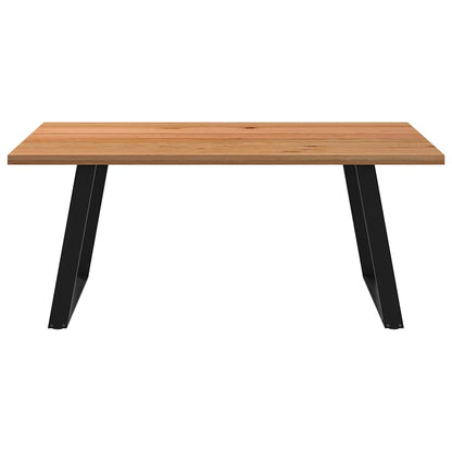 Eettafel rechthoekig 180x120x74 cm massief eikenhout lichtbruin
