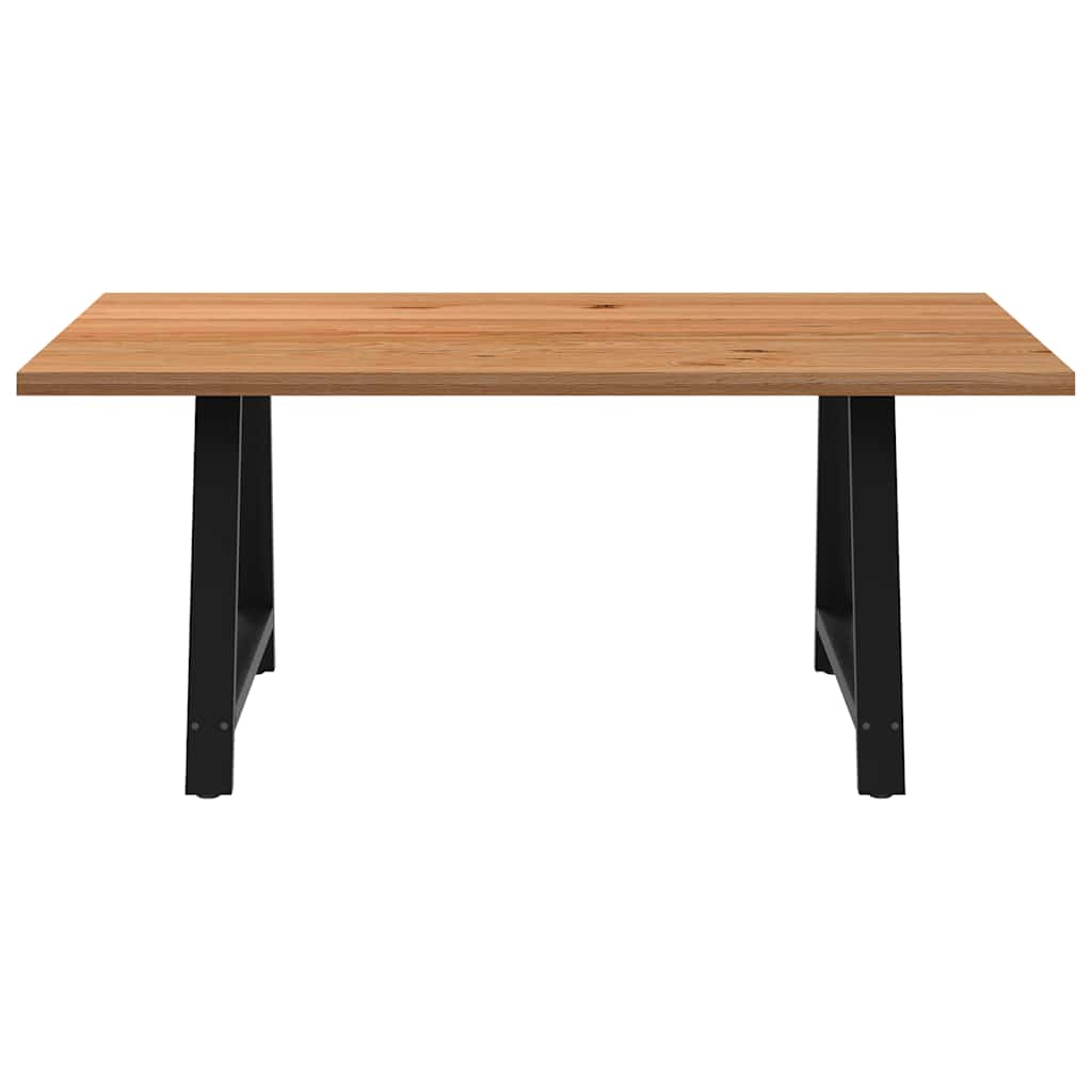 Eettafel rechthoekig 180x120x74 cm massief eikenhout lichtbruin