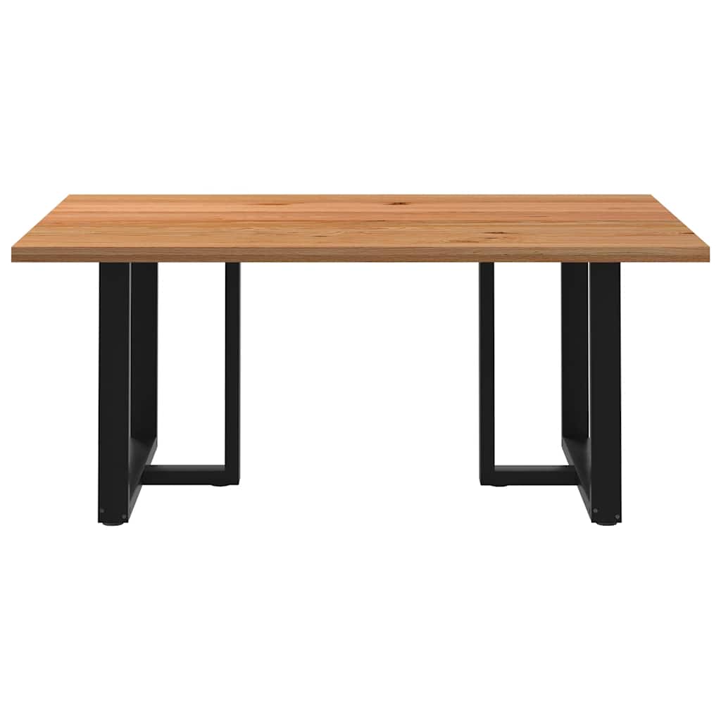 Eettafel rechthoekig 180x120x74 cm massief eikenhout lichtbruin