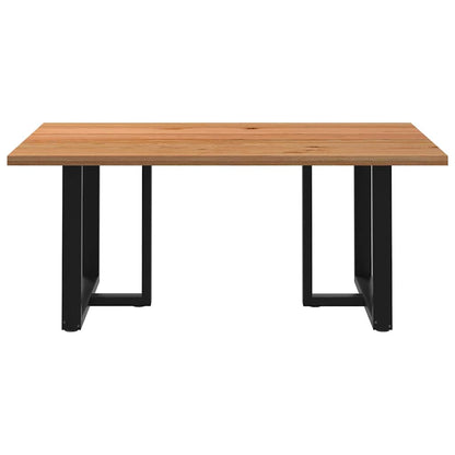 Eettafel rechthoekig 180x120x74 cm massief eikenhout lichtbruin