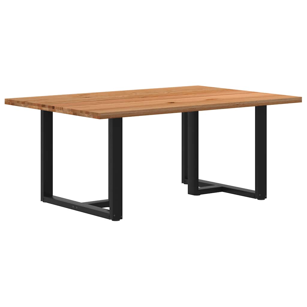 Eettafel rechthoekig 180x120x74 cm massief eikenhout lichtbruin