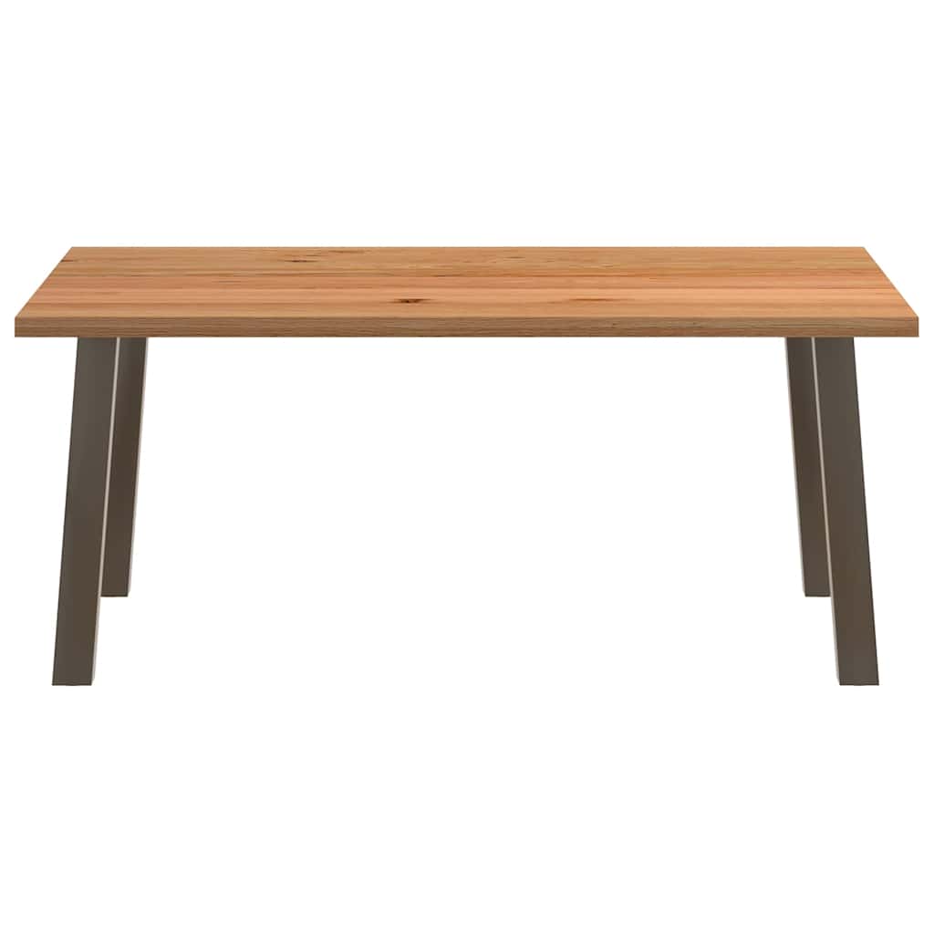 Eettafel rechthoekig 180x120x74 cm massief eikenhout lichtbruin