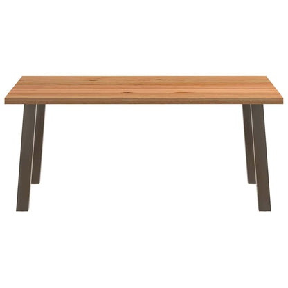 Eettafel rechthoekig 180x120x74 cm massief eikenhout lichtbruin