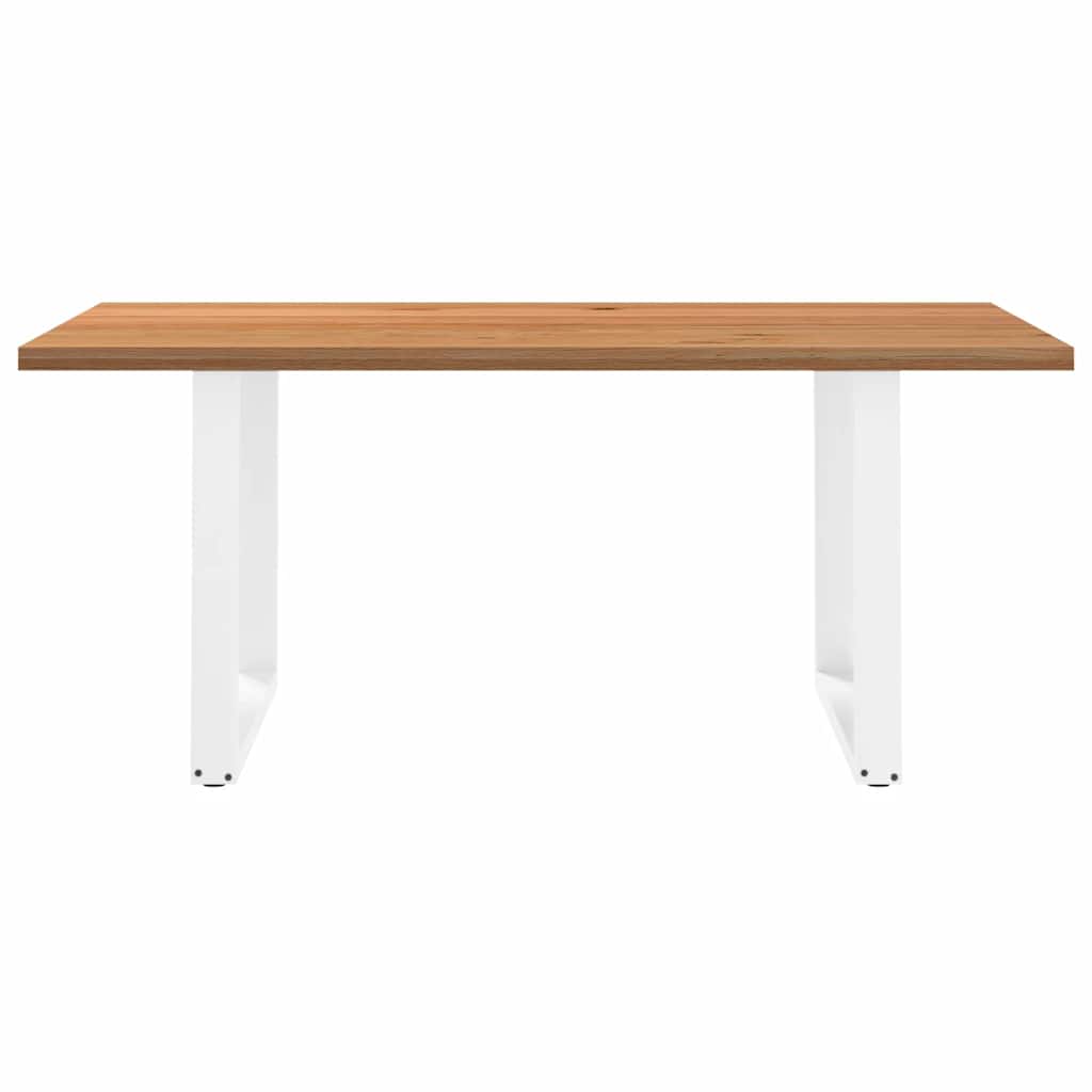 Eettafel rechthoekig 180x120x74 cm massief eikenhout lichtbruin