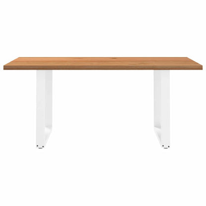Eettafel rechthoekig 180x120x74 cm massief eikenhout lichtbruin