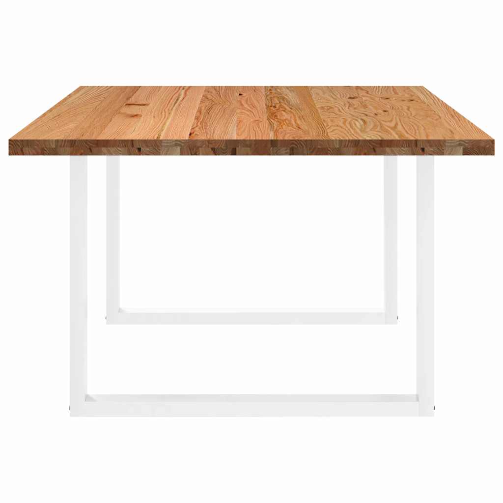 Eettafel rechthoekig 180x120x74 cm massief eikenhout lichtbruin