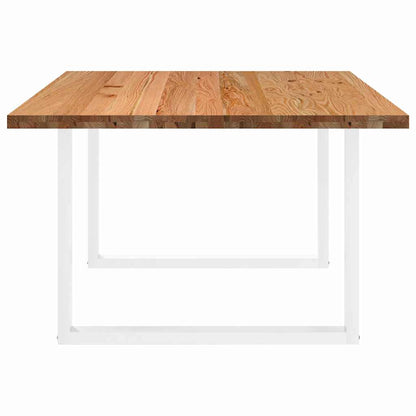 Eettafel rechthoekig 180x120x74 cm massief eikenhout lichtbruin