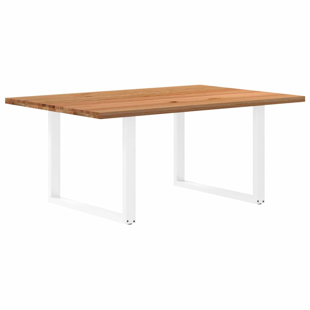Eettafel rechthoekig 180x120x74 cm massief eikenhout lichtbruin