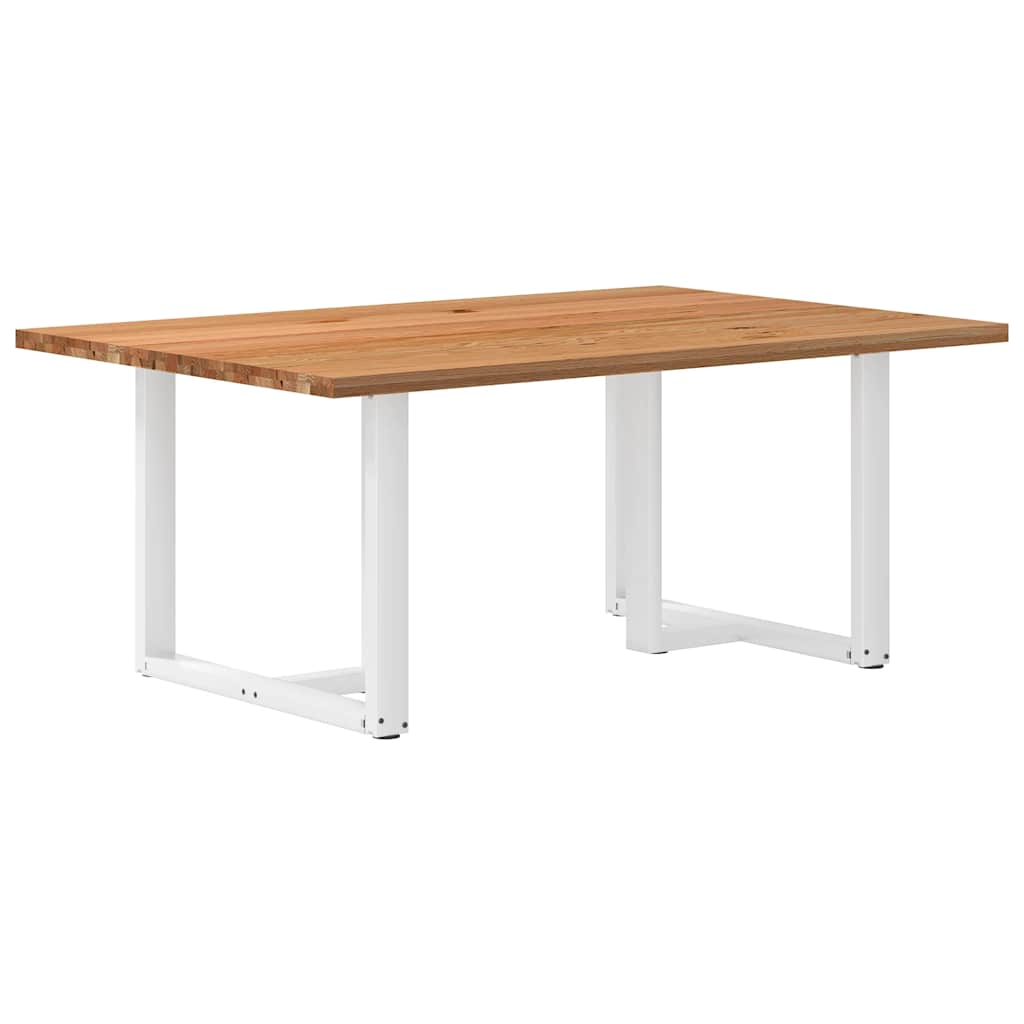 Eettafel rechthoekig 180x120x74 cm massief eikenhout lichtbruin